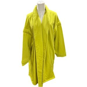 TEREA By Andrea Pitter Women's Jacket Large Alaina Wrap French Terry Citronella
